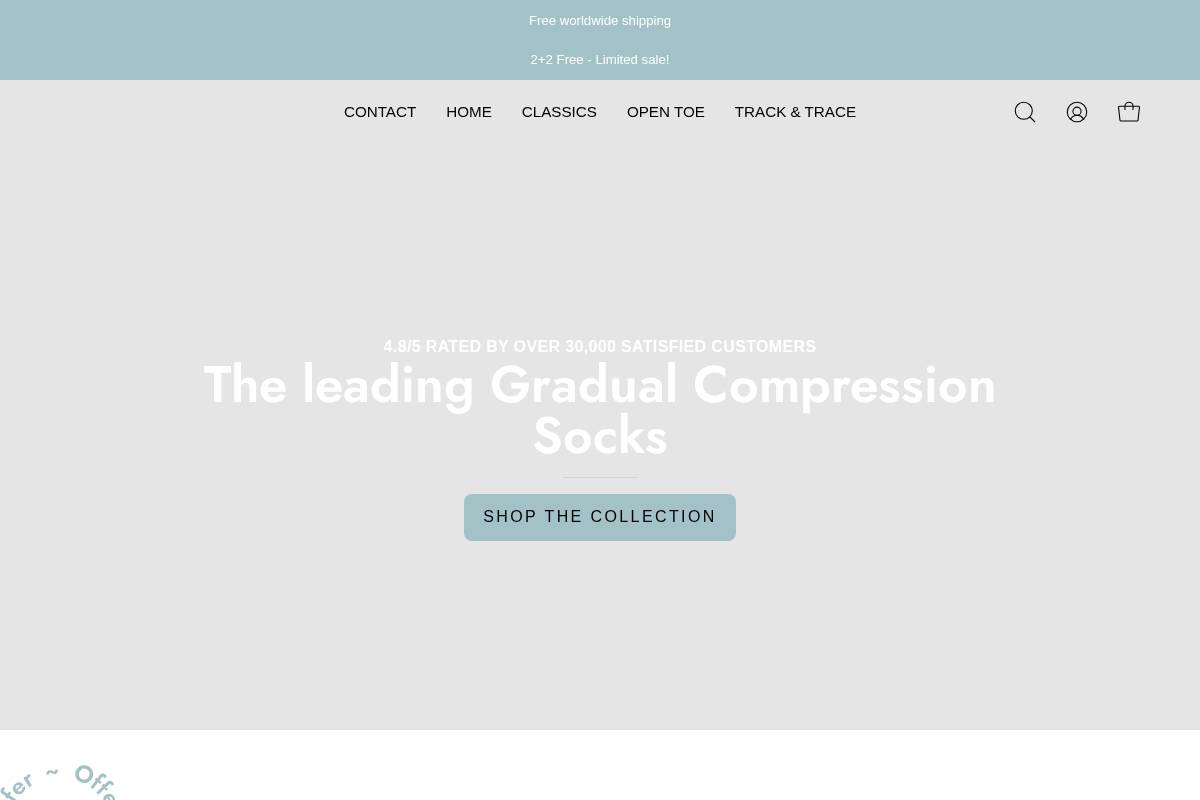 flexsockofficial.com homepage screenshot