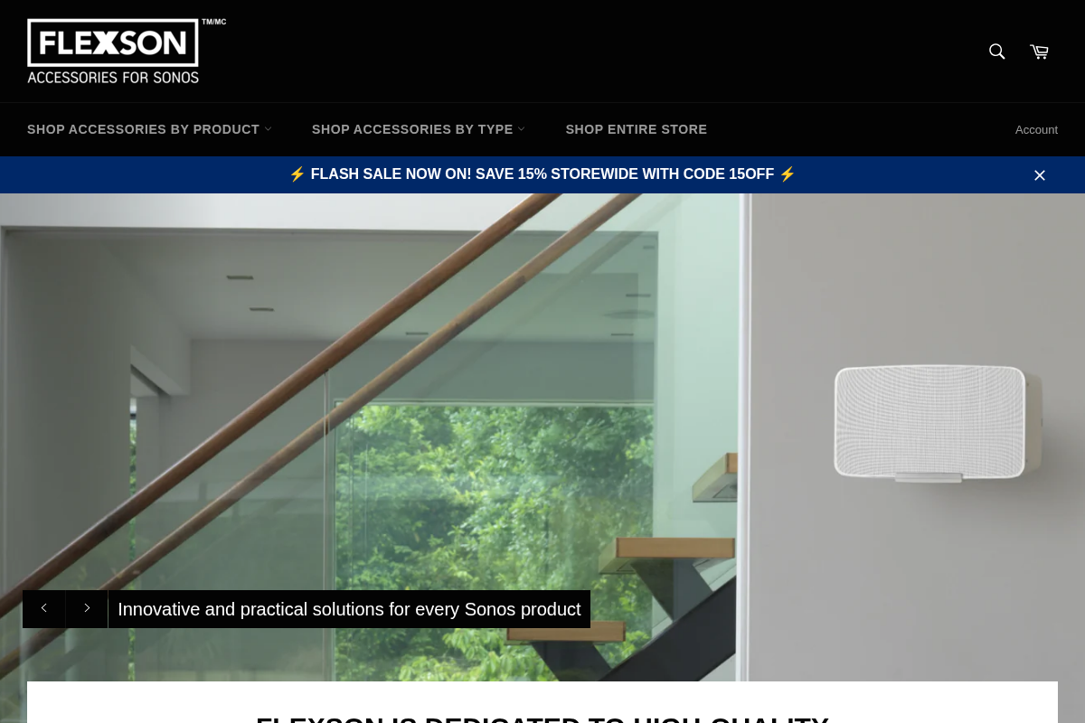 Flexson U.S.A. homepage screenshot