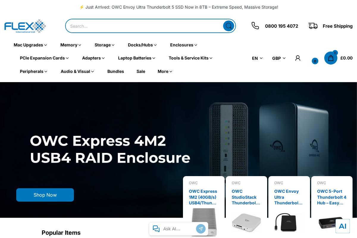 Flexx International Ltd homepage screenshot