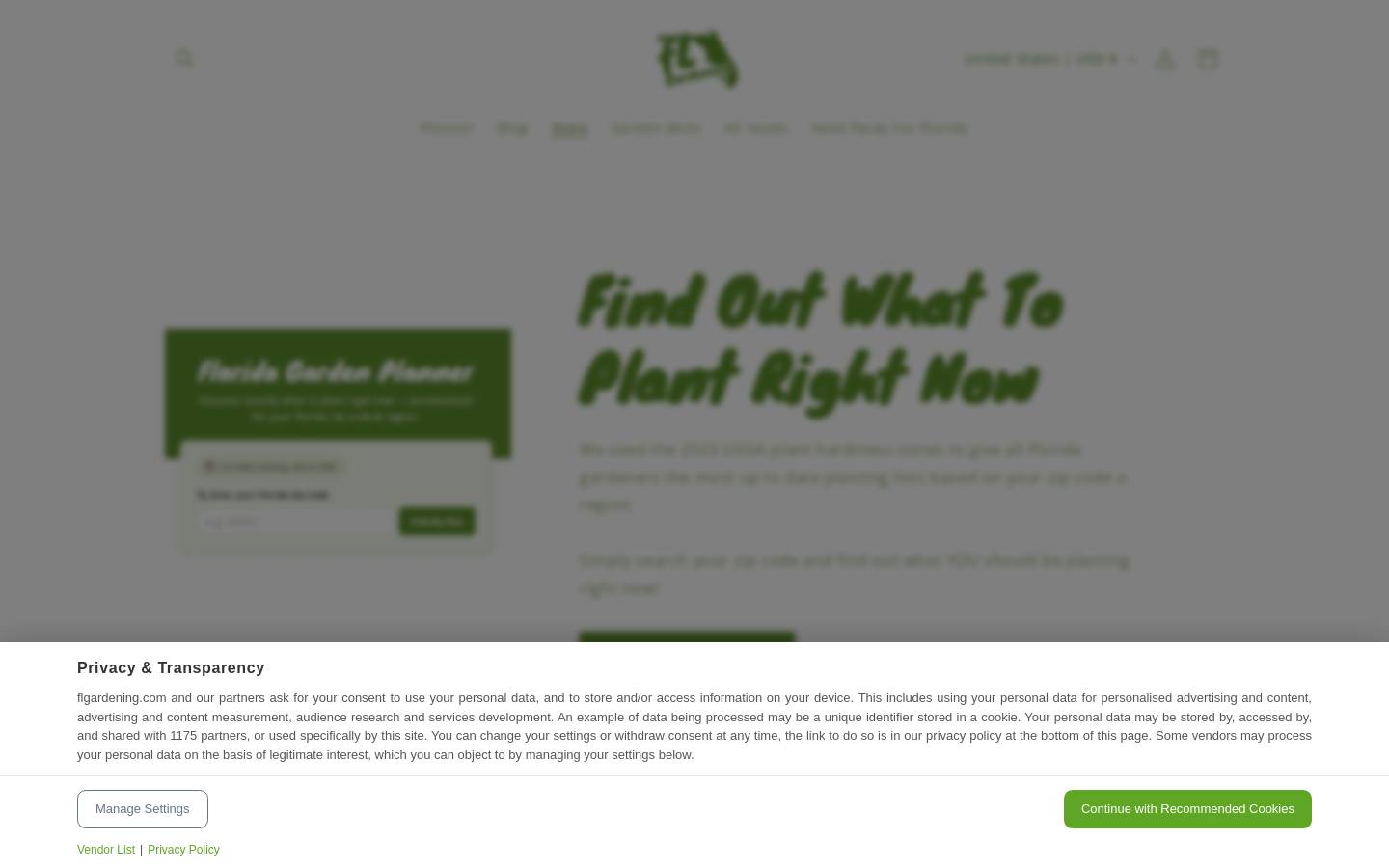 flgardening.com homepage screenshot