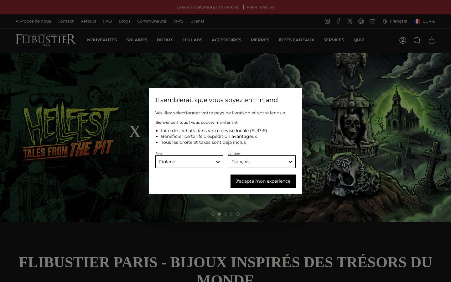 flibustierparis.com homepage screenshot