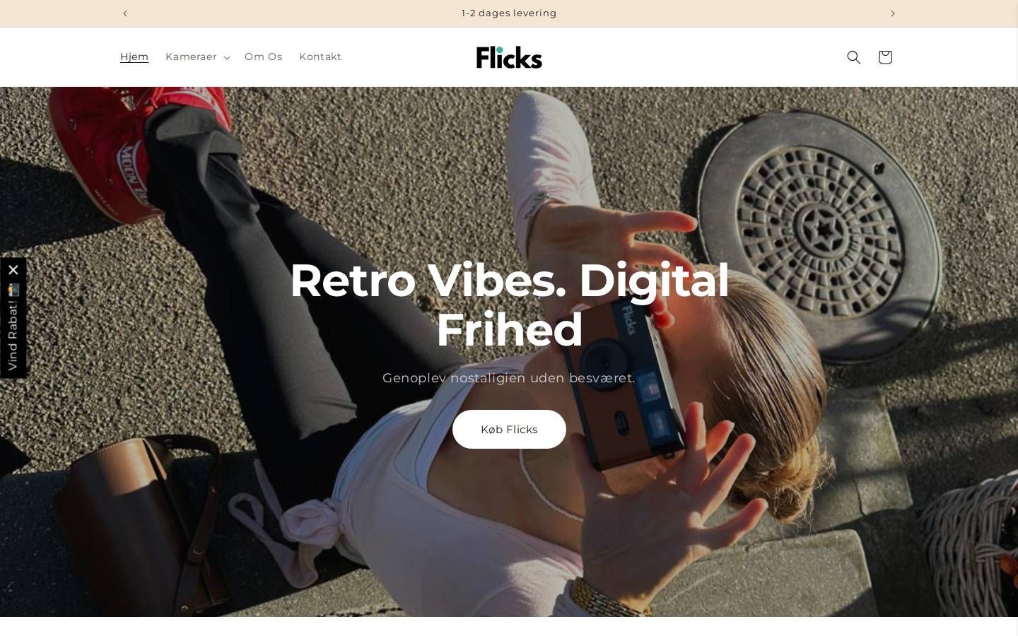 Flicks homepage screenshot