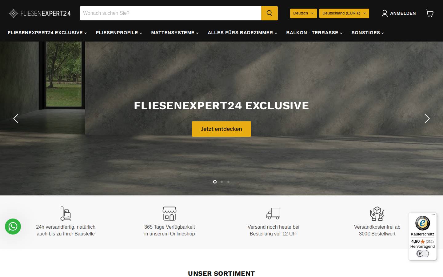 fliesenexpert24.net homepage screenshot