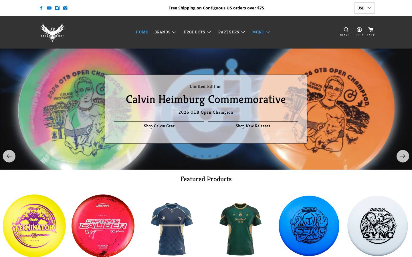 flightfactorydiscs.net homepage screenshot
