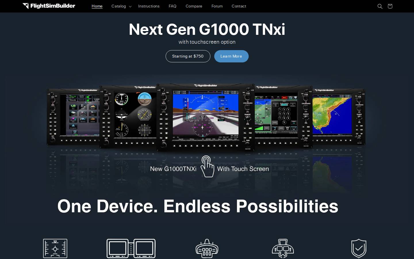FlightSimBuilder homepage screenshot