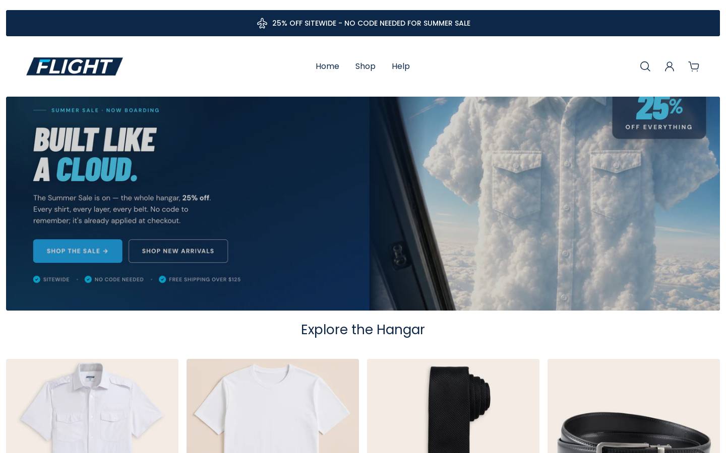 flightuniform.com homepage screenshot