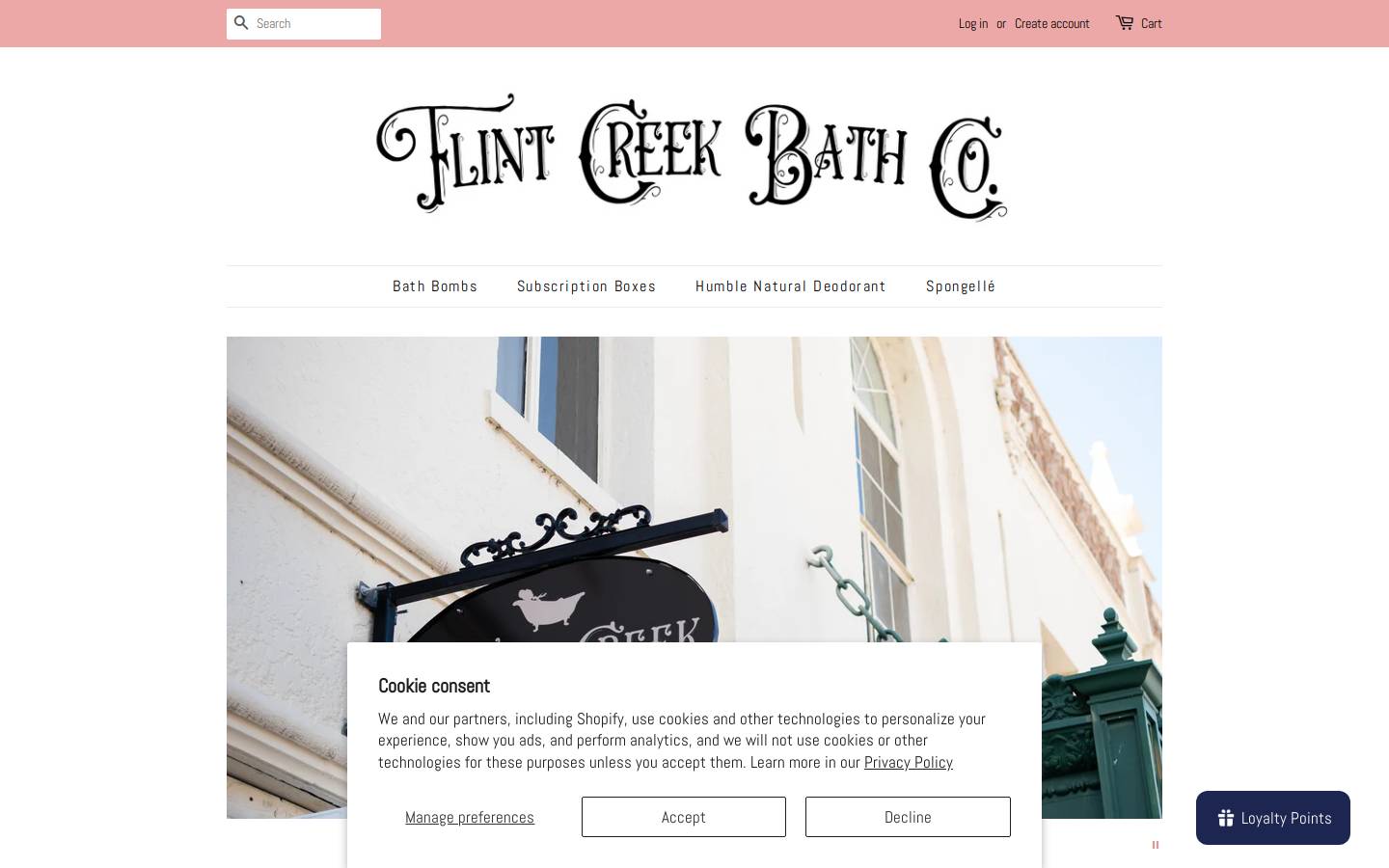 flintcreekbathco.com homepage screenshot