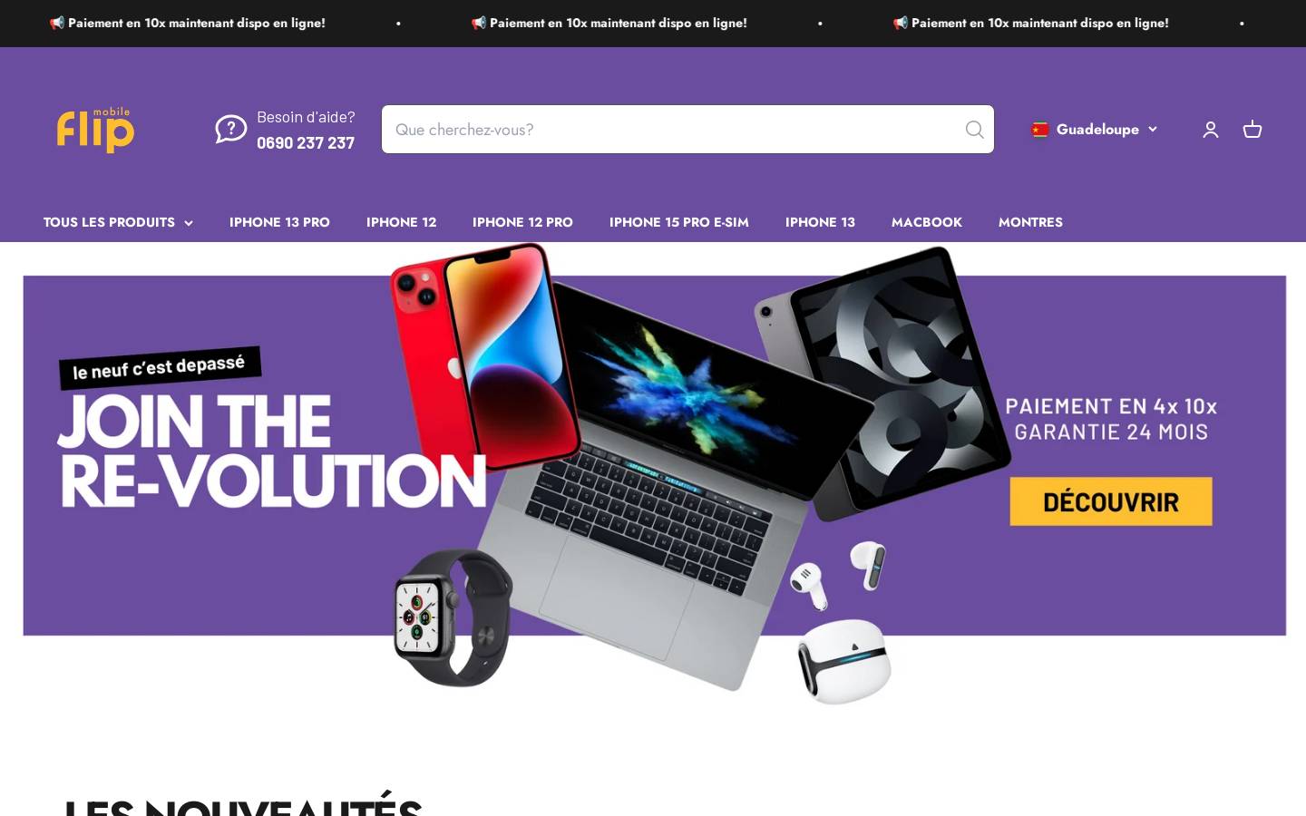 flip-mobile.com homepage screenshot