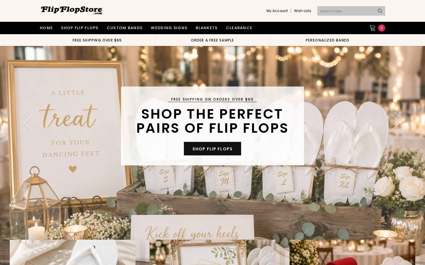 flipflopstore.com homepage screenshot