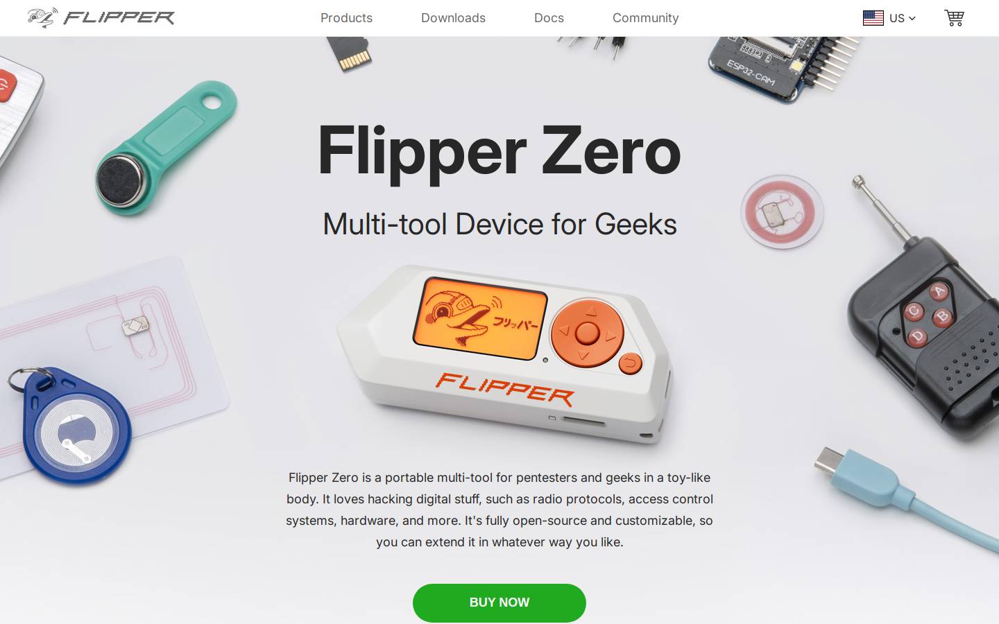 Flipper homepage screenshot