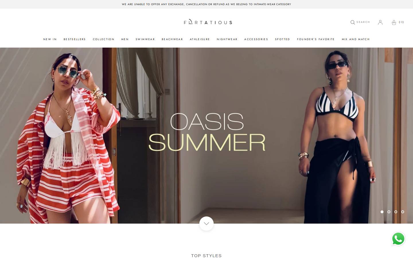 flirtatious.in homepage screenshot