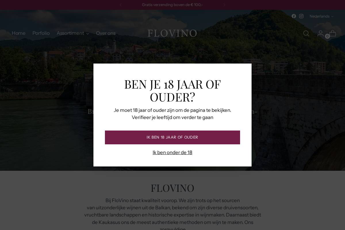 flo-vino.com homepage screenshot
