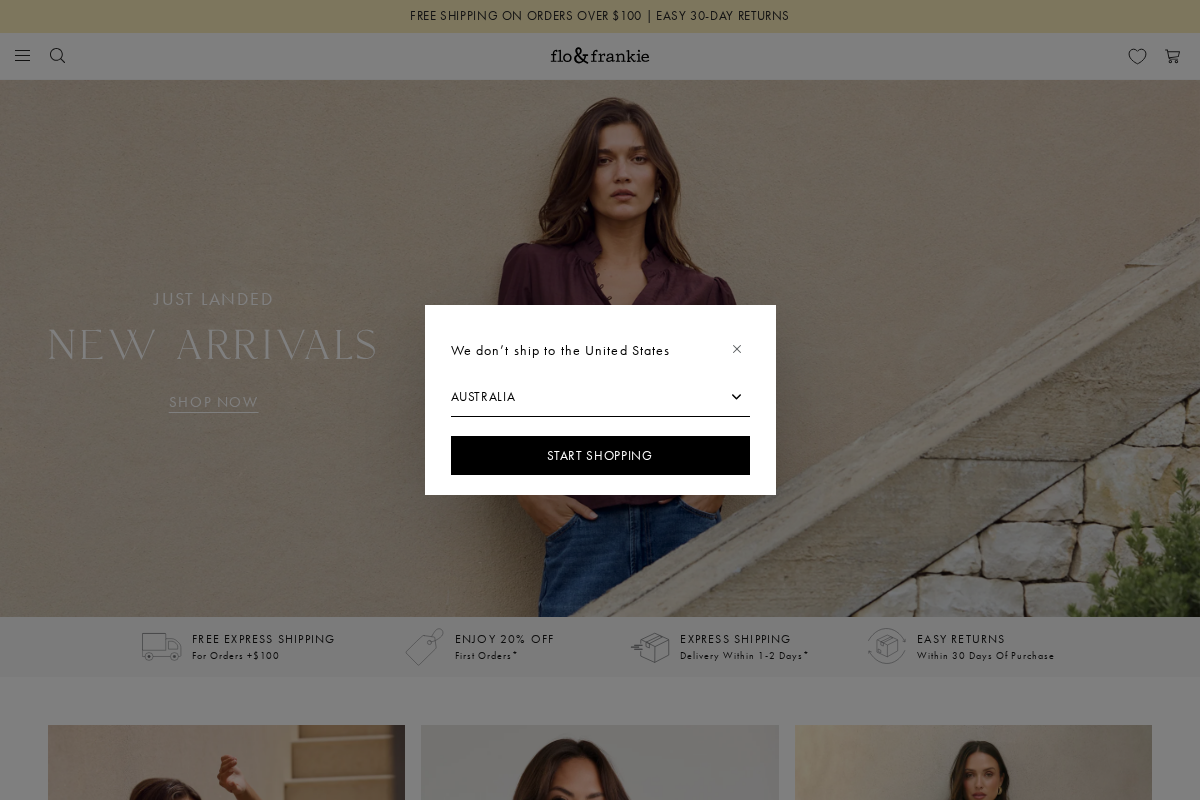 Flo & Frankie homepage screenshot