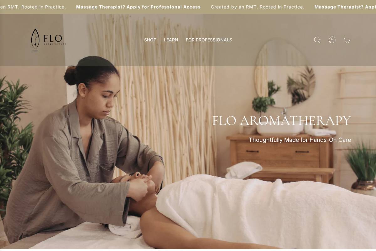 floaromatherapy.com homepage screenshot