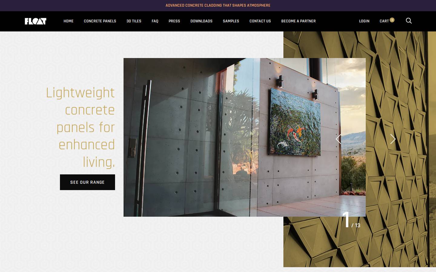 floatconcrete.com homepage screenshot
