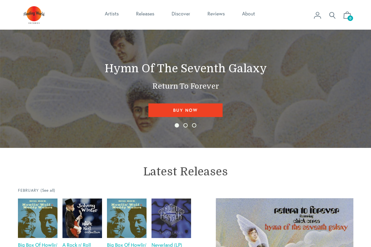 Floatingworldrecords homepage screenshot