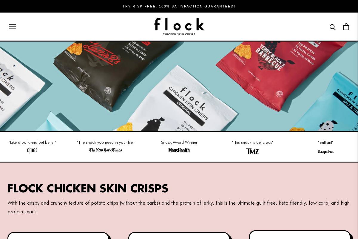 flockfoods.com homepage screenshot