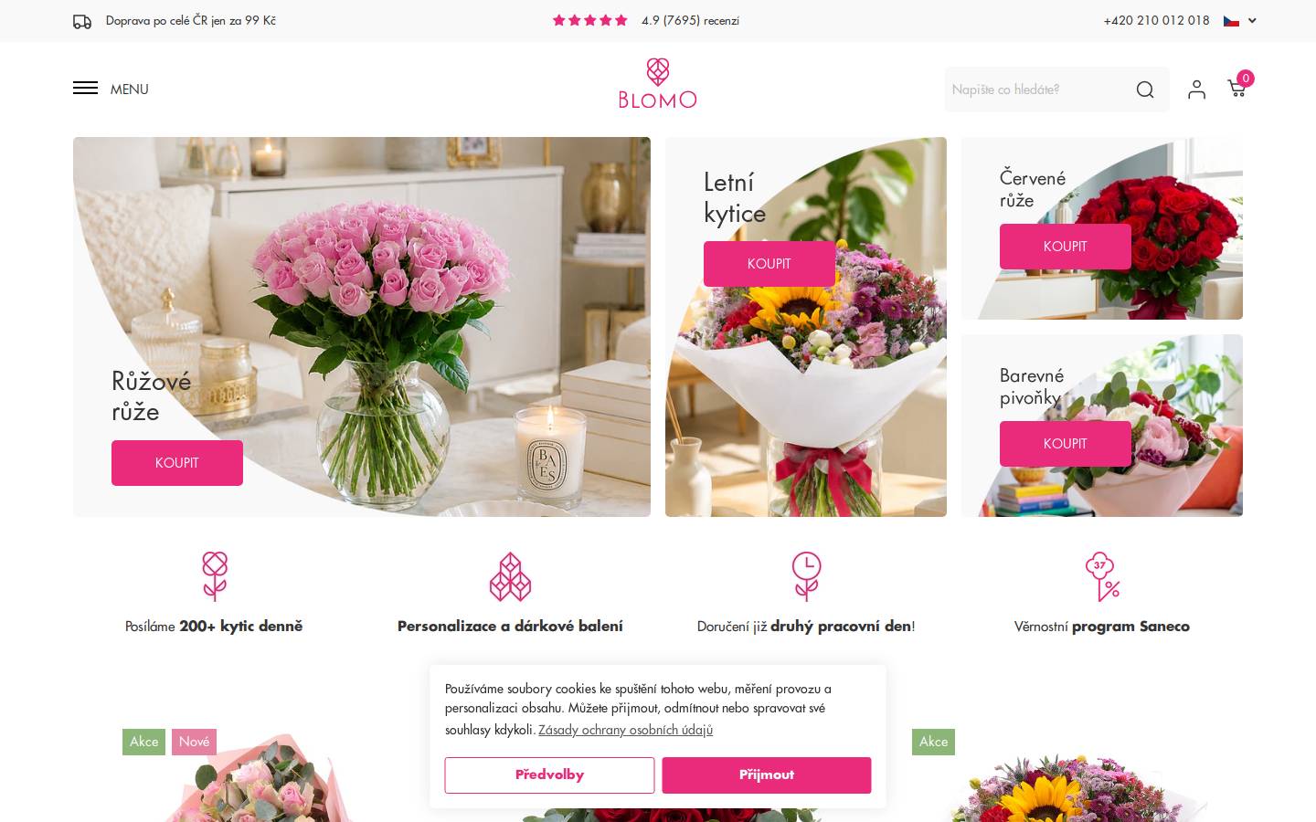 flolivery.cz homepage screenshot