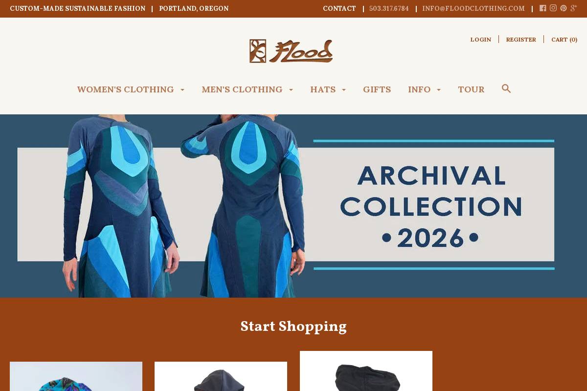floodclothing.com homepage screenshot