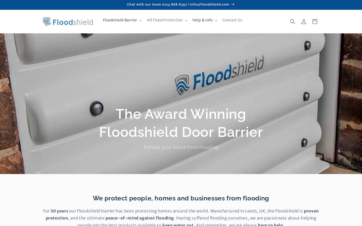 FLOODSHIELD homepage screenshot