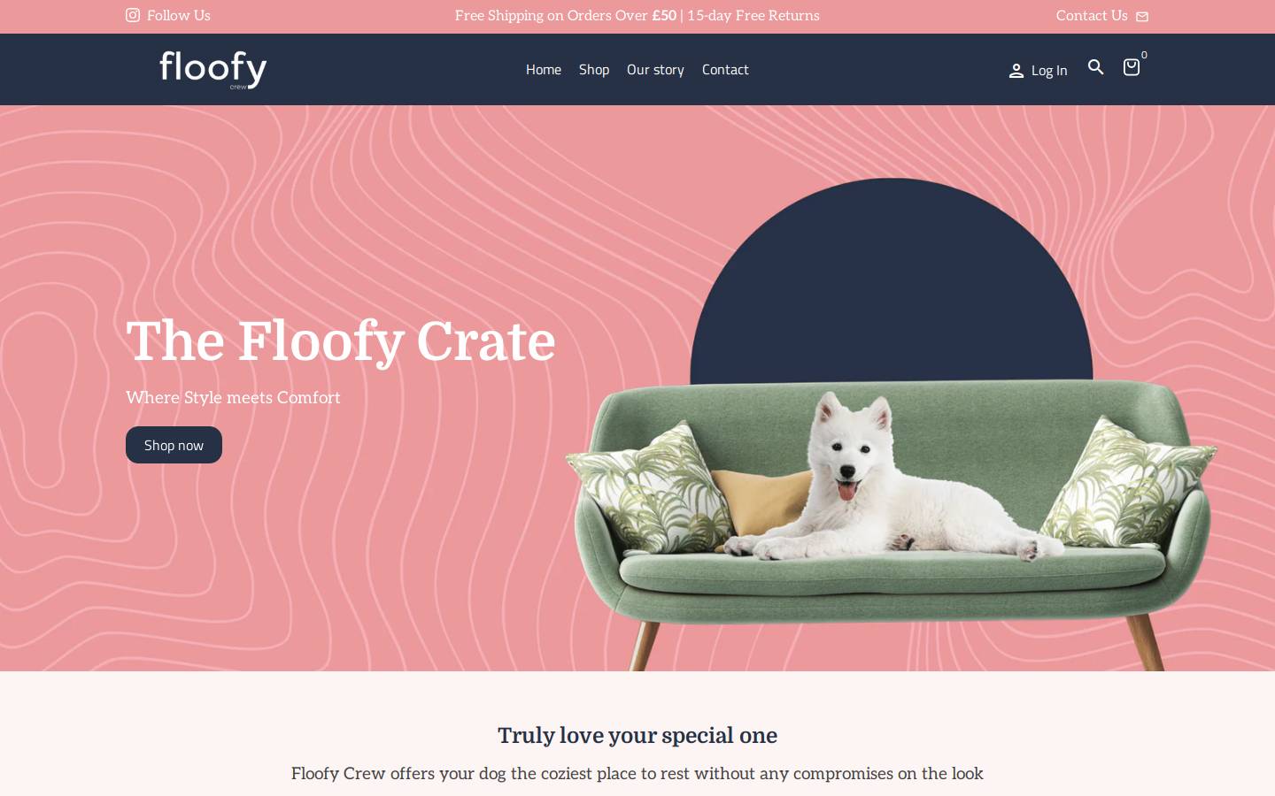 floofycrew.com homepage screenshot