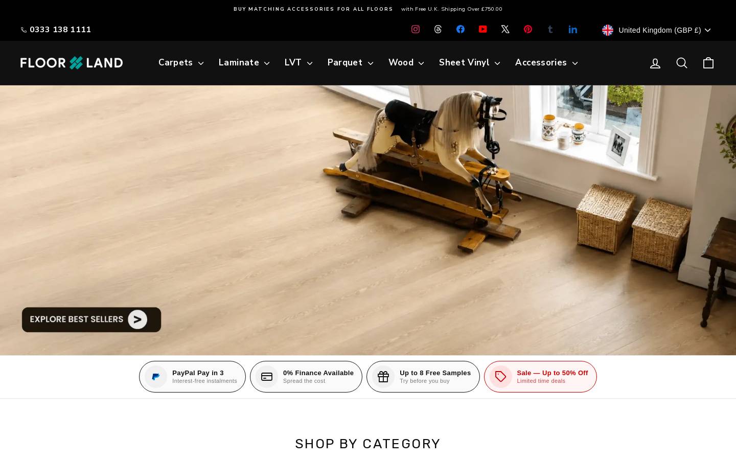 Floor Land homepage screenshot