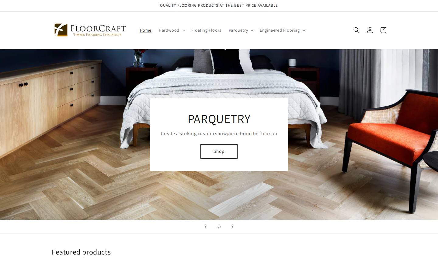 floorcraftonline.com.au homepage screenshot