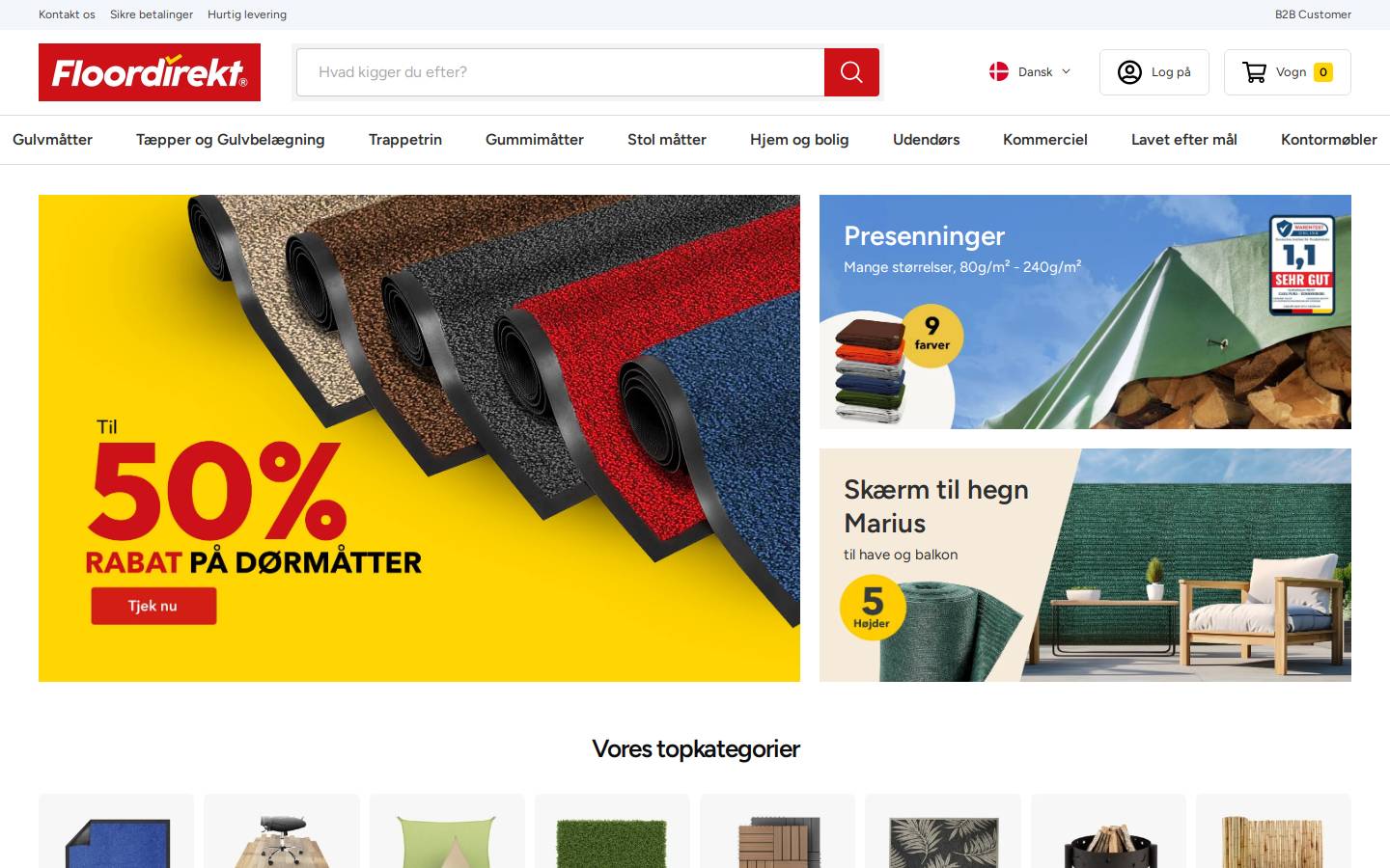Floordirekt homepage screenshot