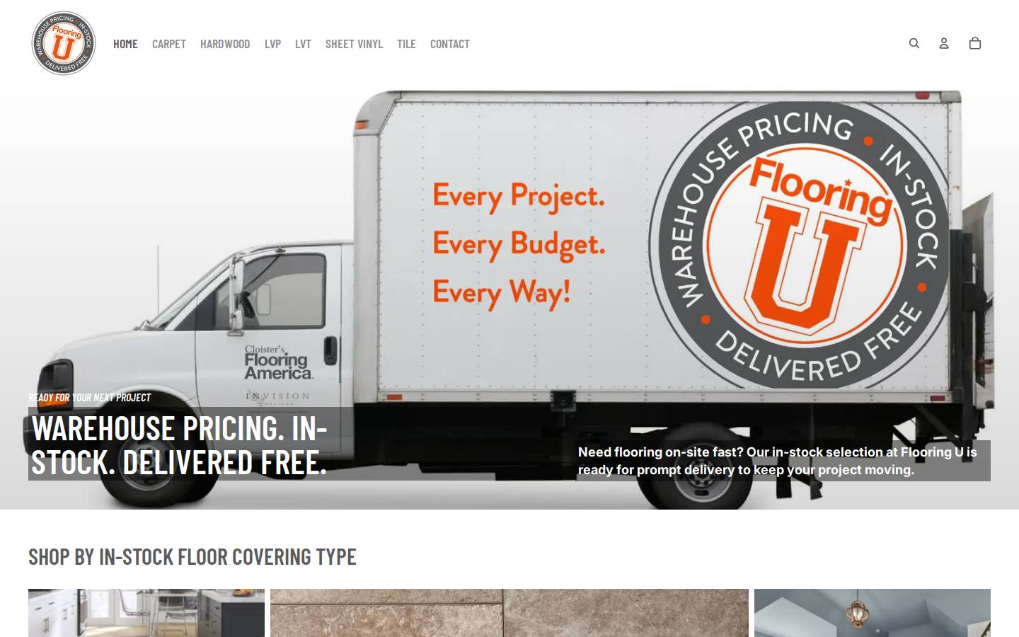 flooring-u.com homepage screenshot