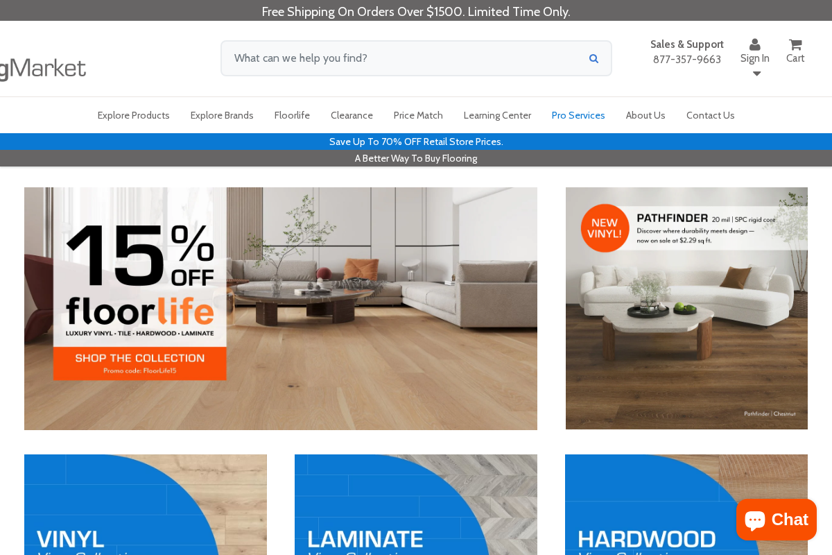 Flooring Market homepage screenshot