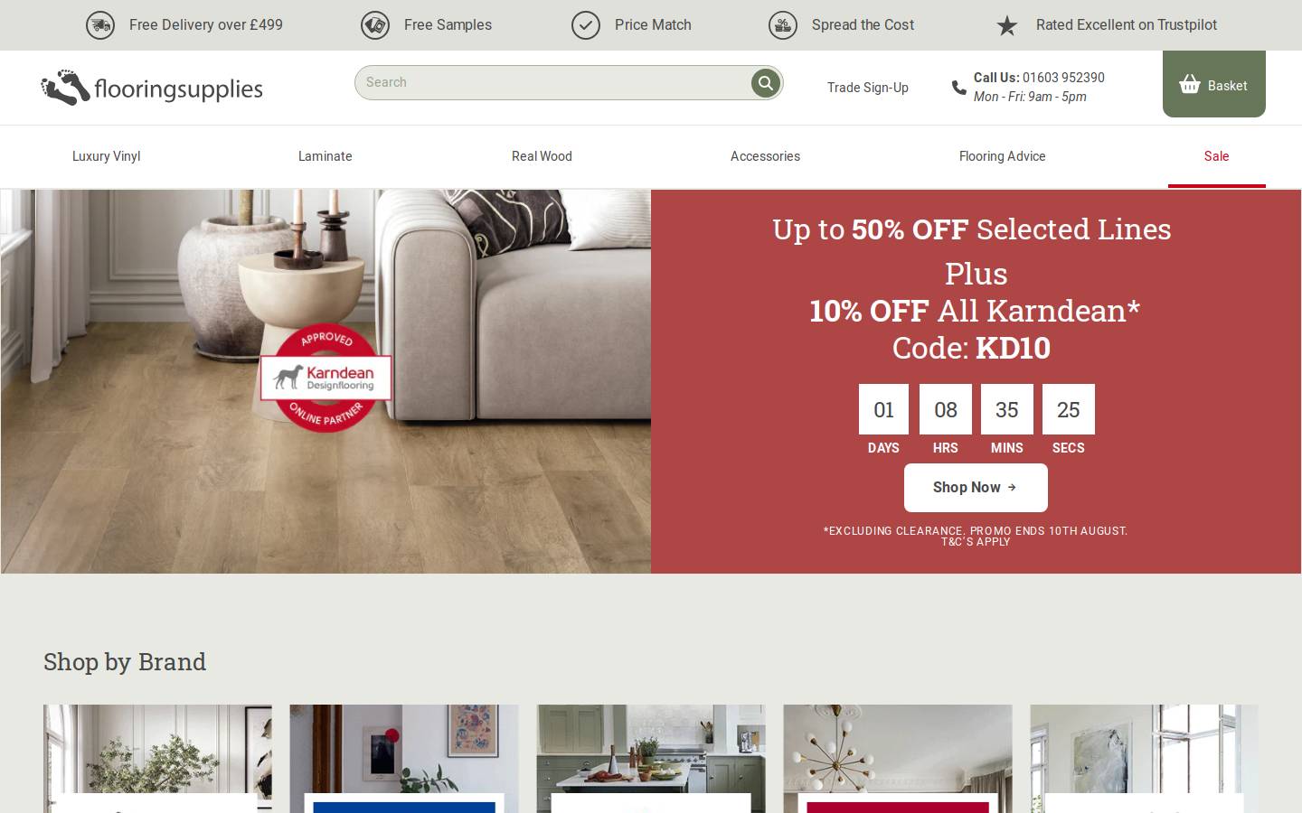 Flooring Supplies homepage screenshot
