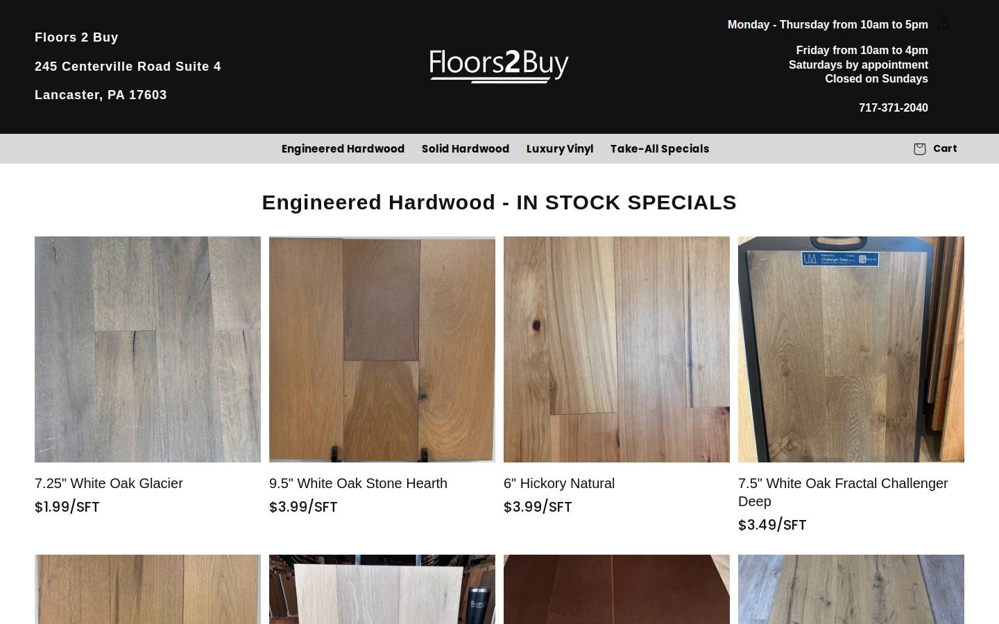 floors2buy-store.com homepage screenshot