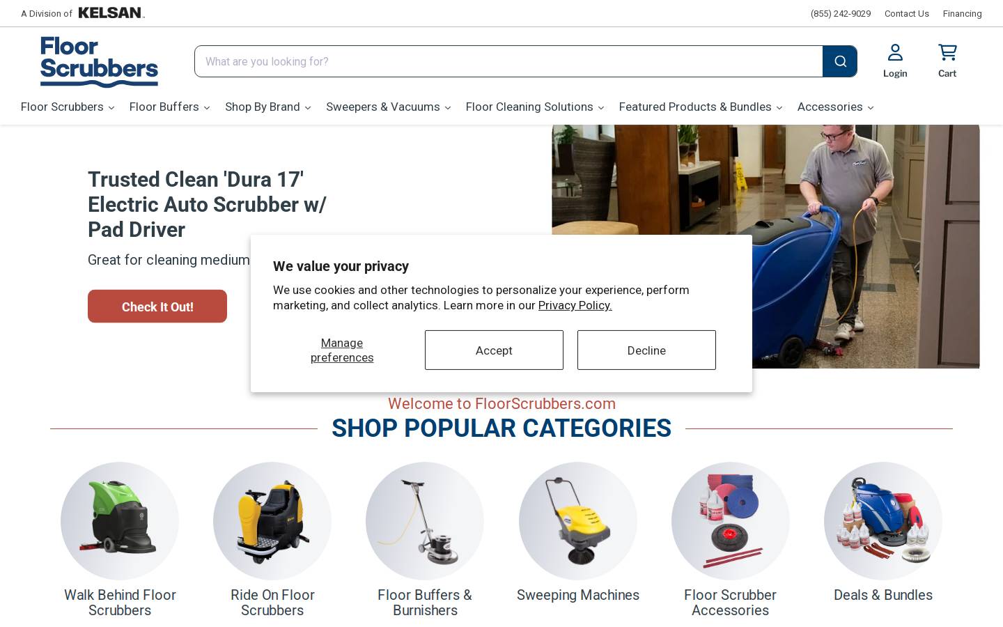 Floor Scrubbers homepage screenshot
