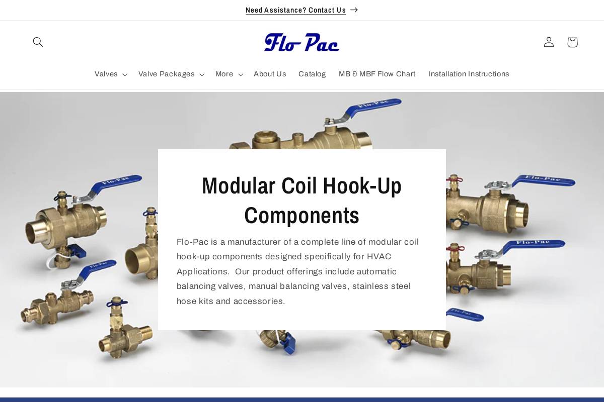 flopacvalves.com homepage screenshot