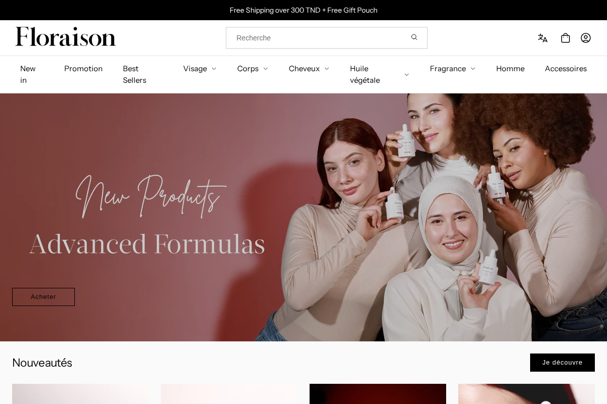 Floraison homepage screenshot