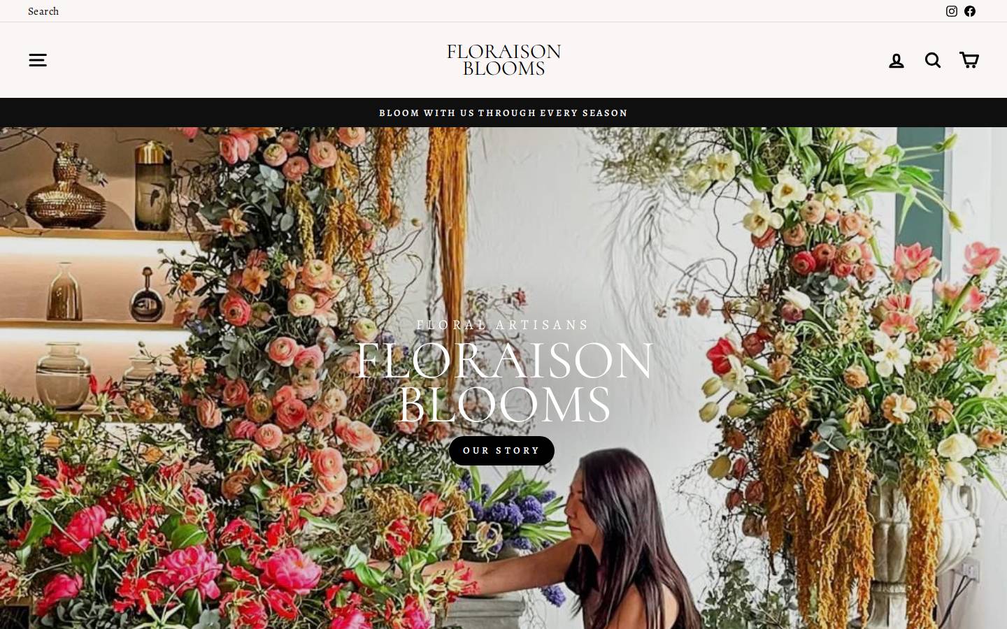 floraisonblooms.com homepage screenshot