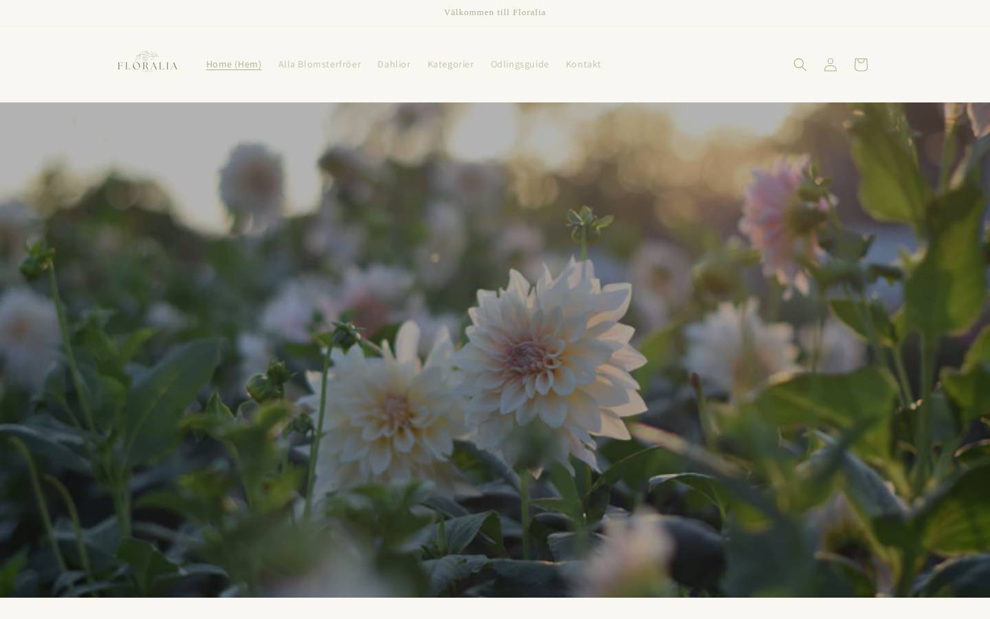 floralia.se homepage screenshot