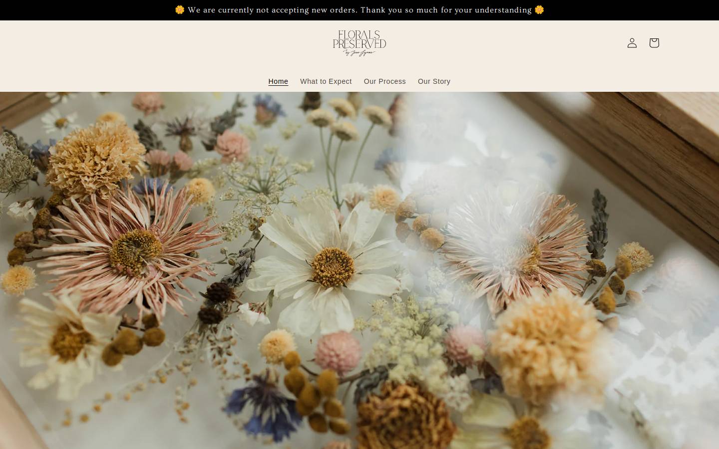 floralspreserved.com homepage screenshot