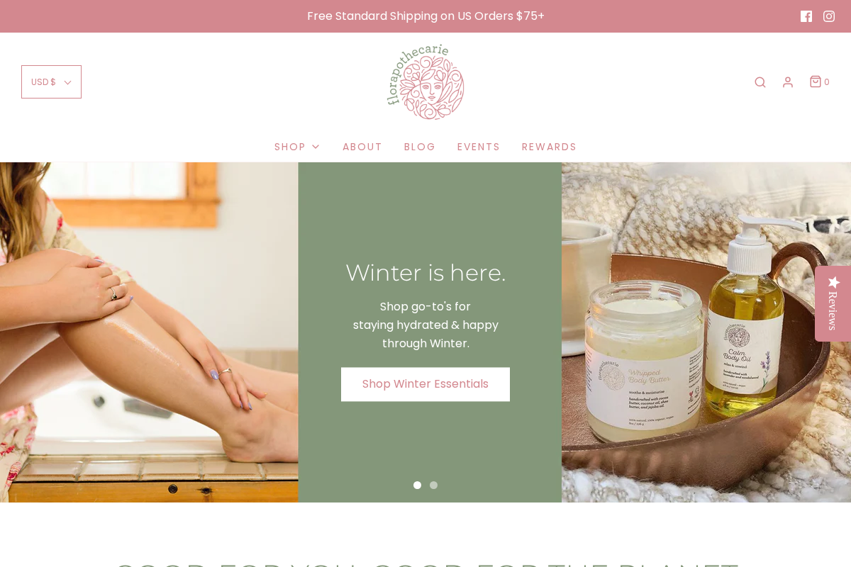 florapothecarie homepage screenshot