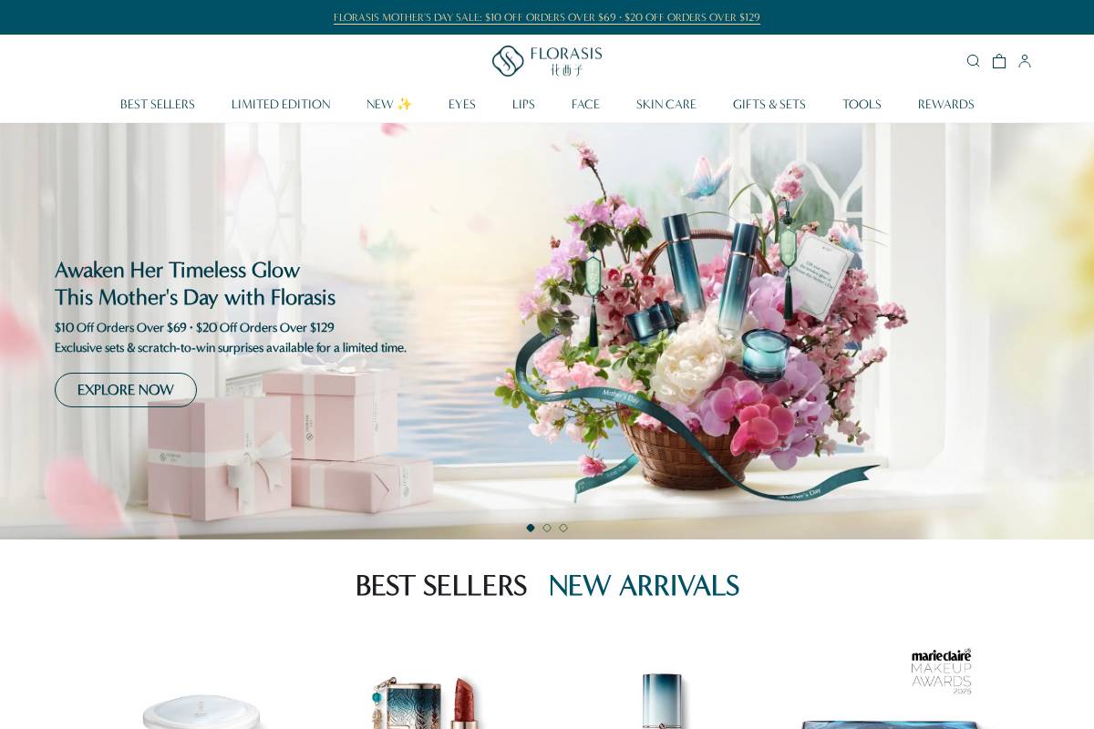 Florasis - Send Flower To India homepage screenshot