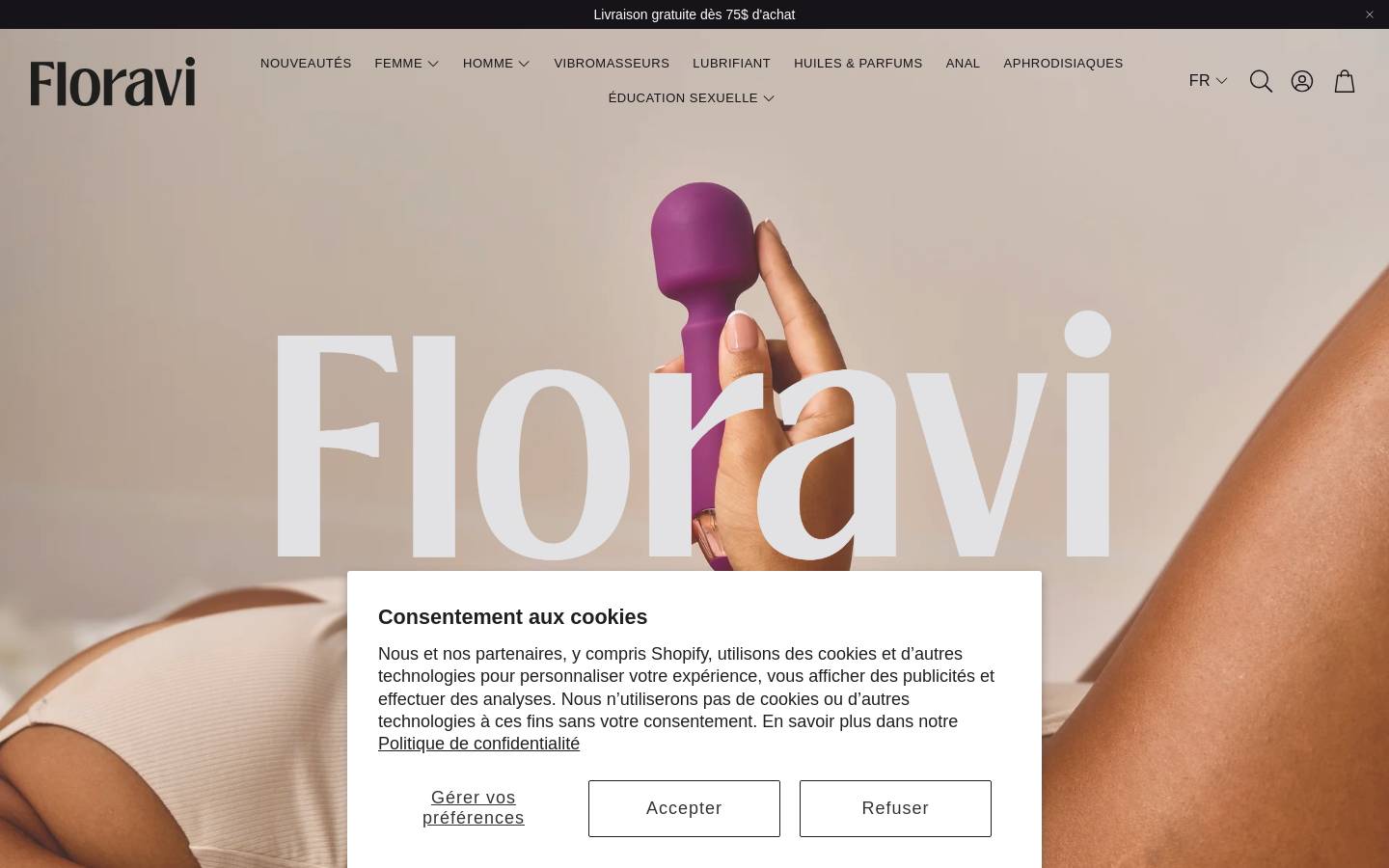 floravi.com homepage screenshot