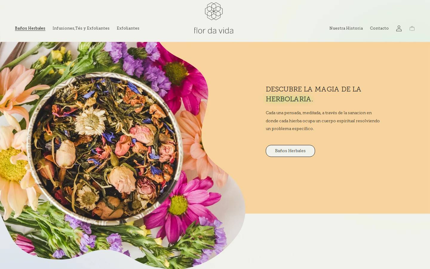 flordavidahierbas.com homepage screenshot