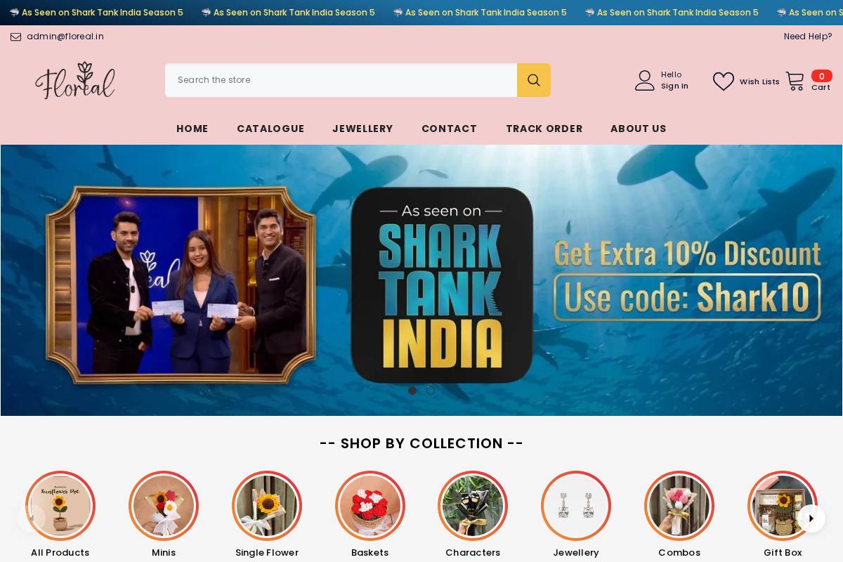 floreal.in homepage screenshot