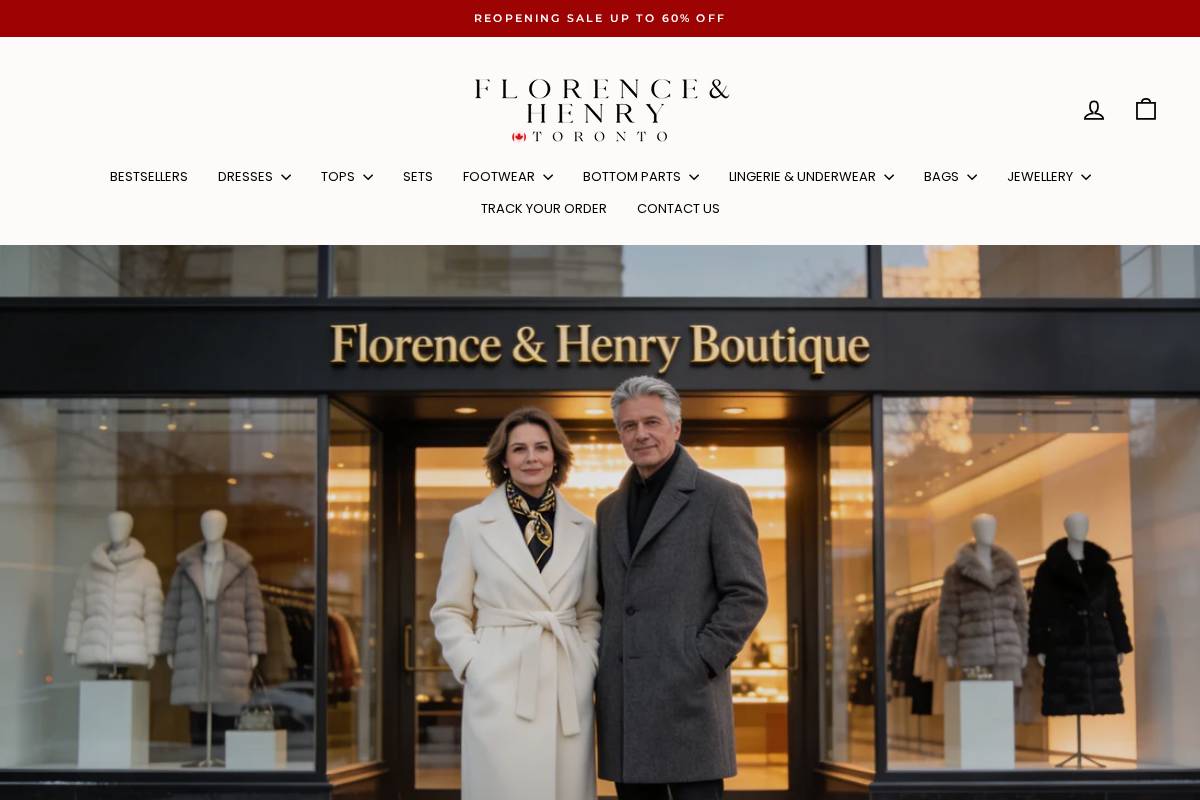 florence-henryboutique.ca homepage screenshot