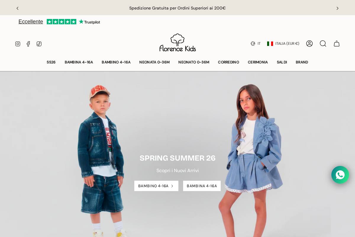 Florencekids homepage screenshot