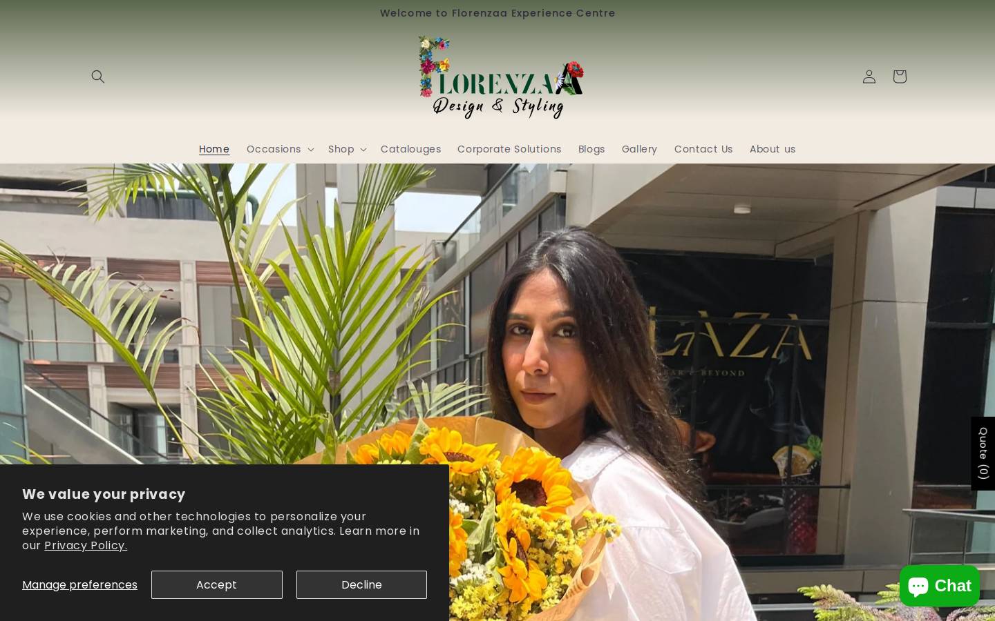 florenzaa.com homepage screenshot