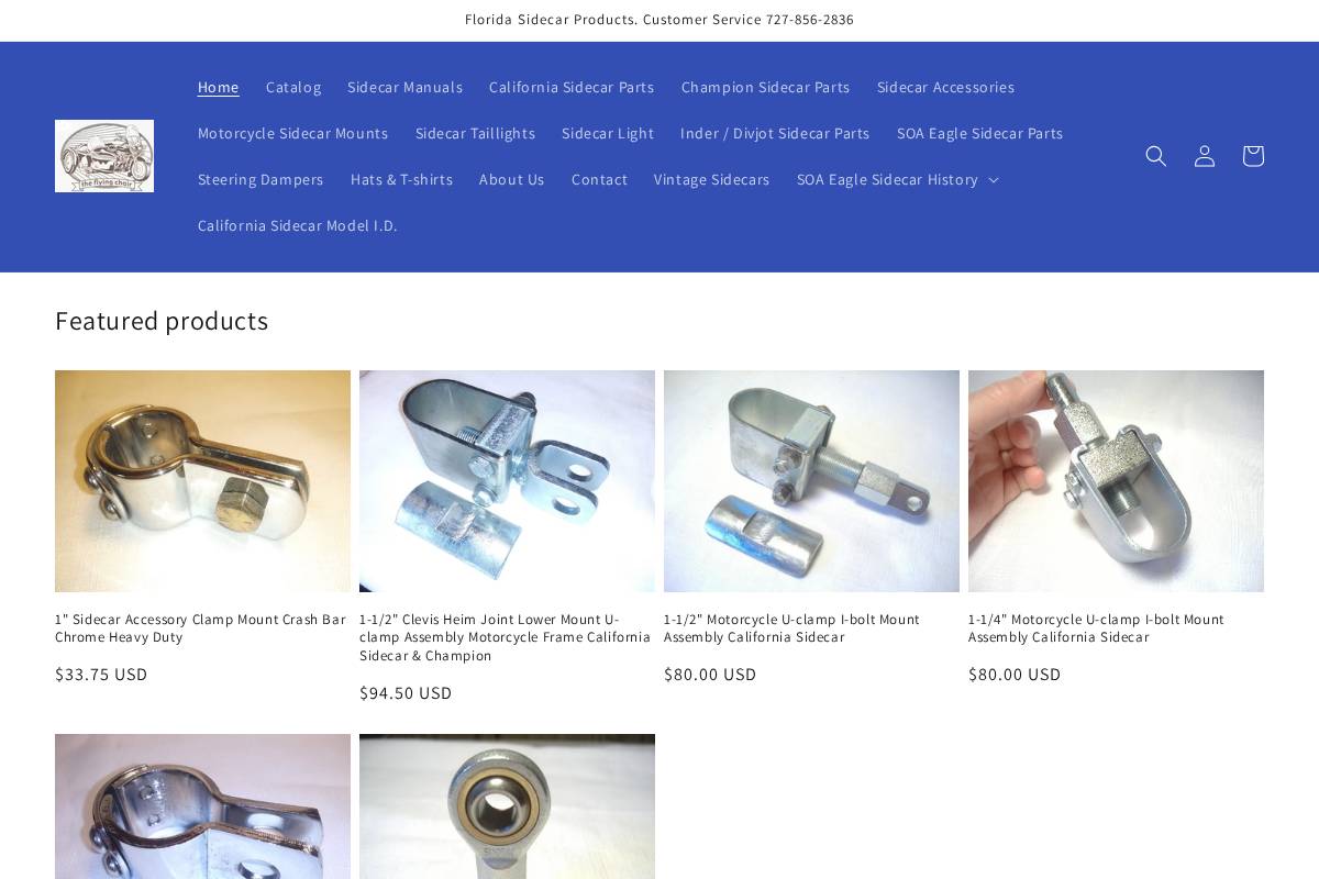 florida-sidecar-products.com homepage screenshot