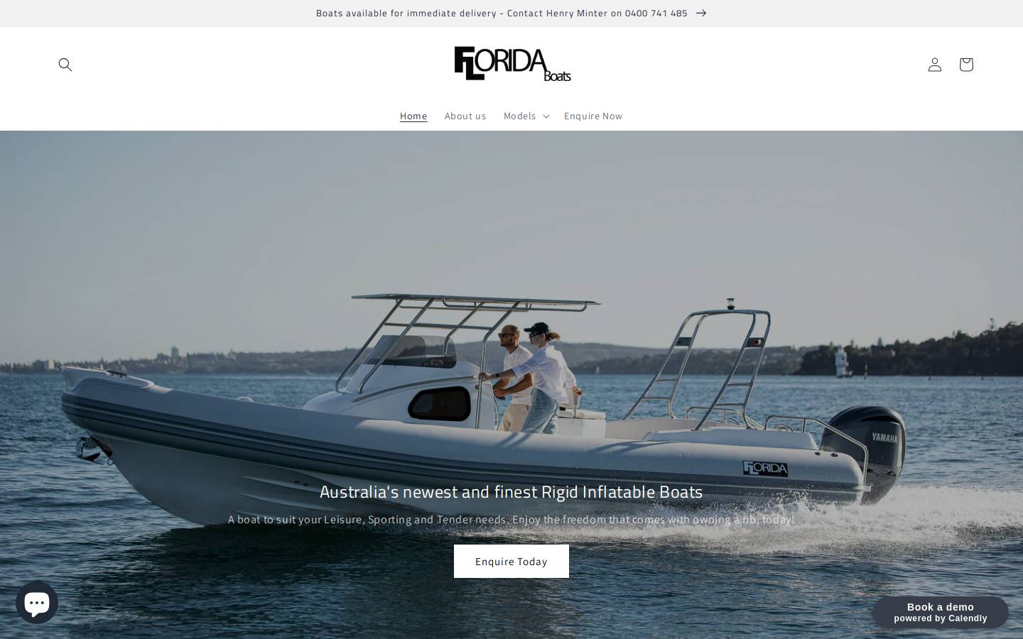 floridaboats.com.au homepage screenshot