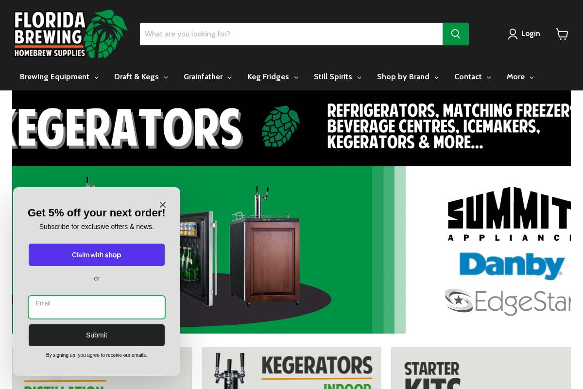 floridabrewing.com homepage screenshot