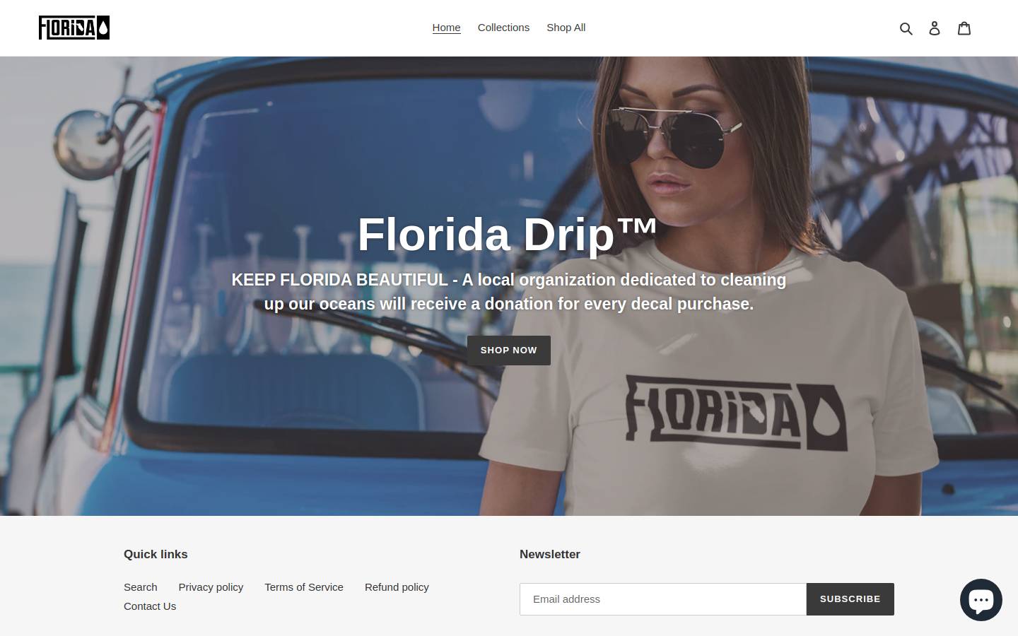 floridadrip.com homepage screenshot